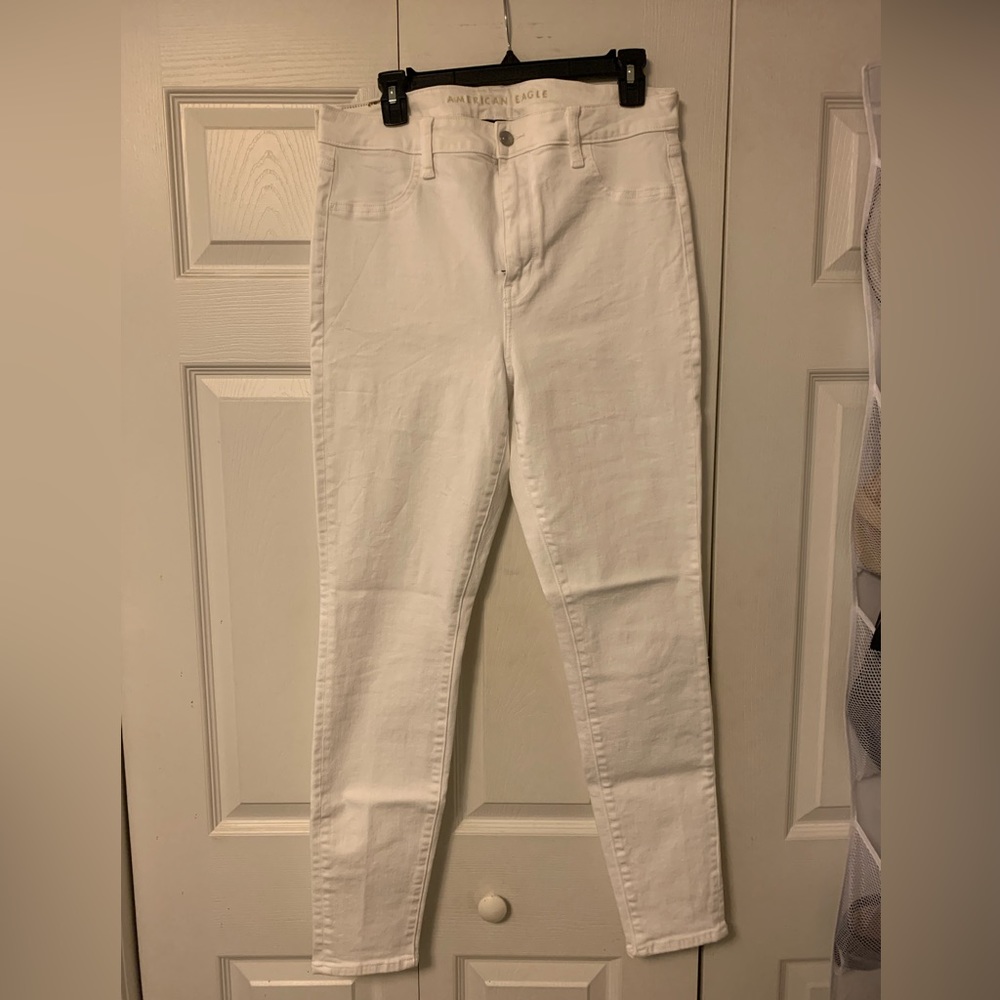 American Eagle White Jeans Size 14 Long